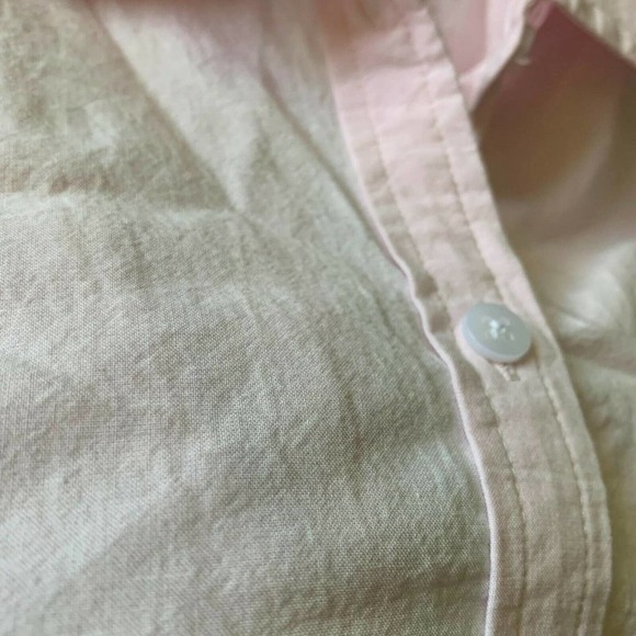 Athleta Blouse Button Down Top Shirt collared Lightweight Blush Pink Sz XXS - Picture 7 of 10